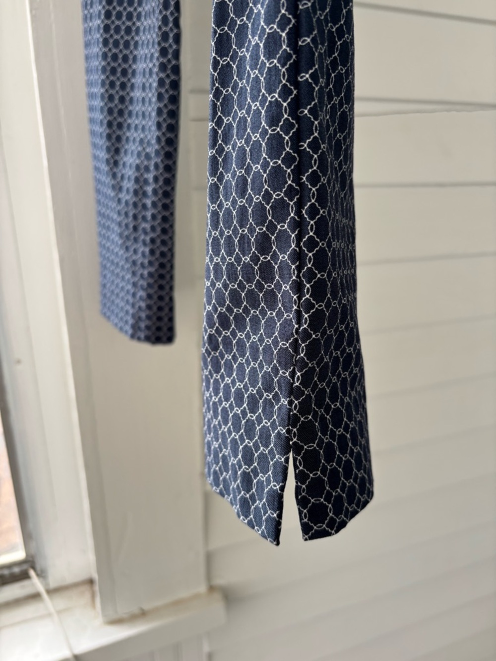 Margaret M Navy & White Cropped Geometric Print Pants - Picture 3 of 6